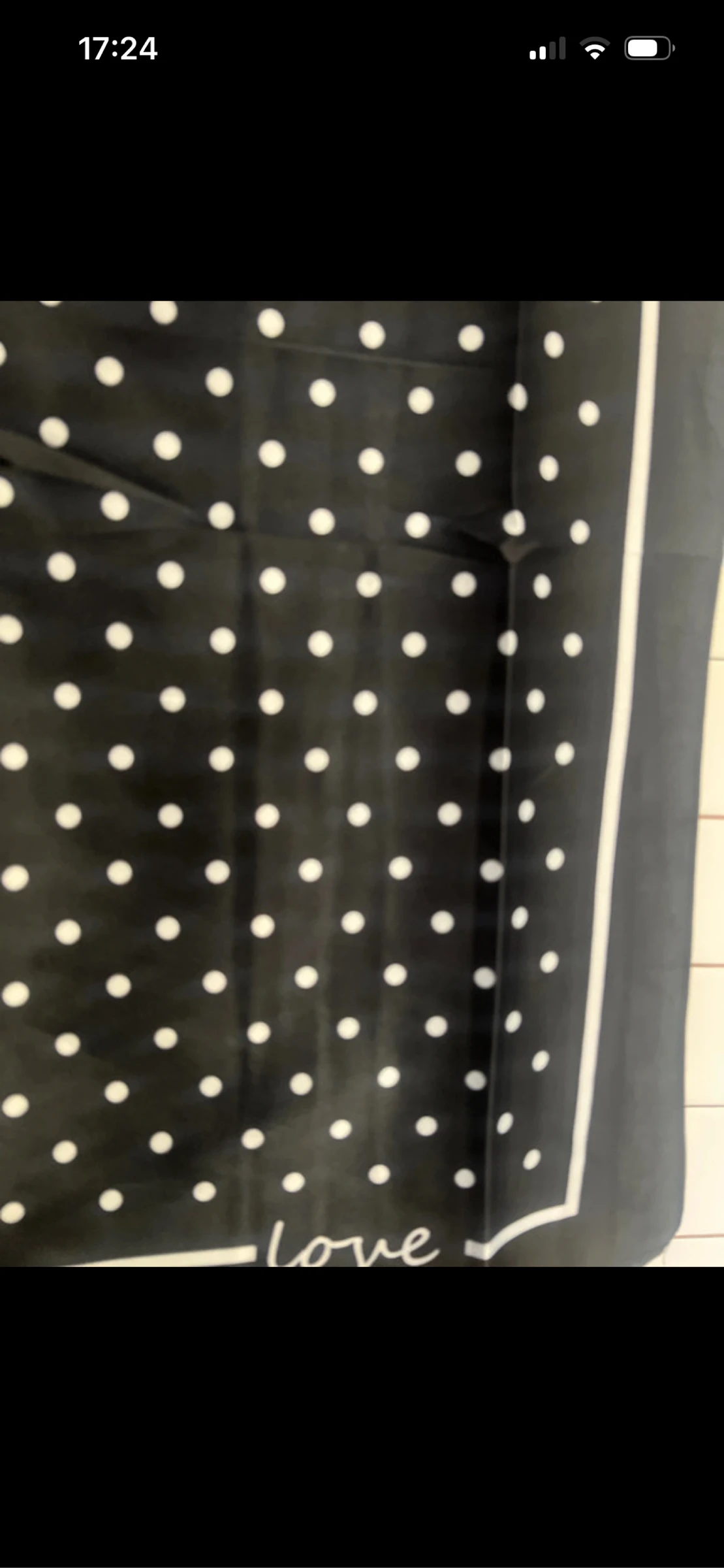 Pañuelo lunares negros y blancos 90x90 – photo 3